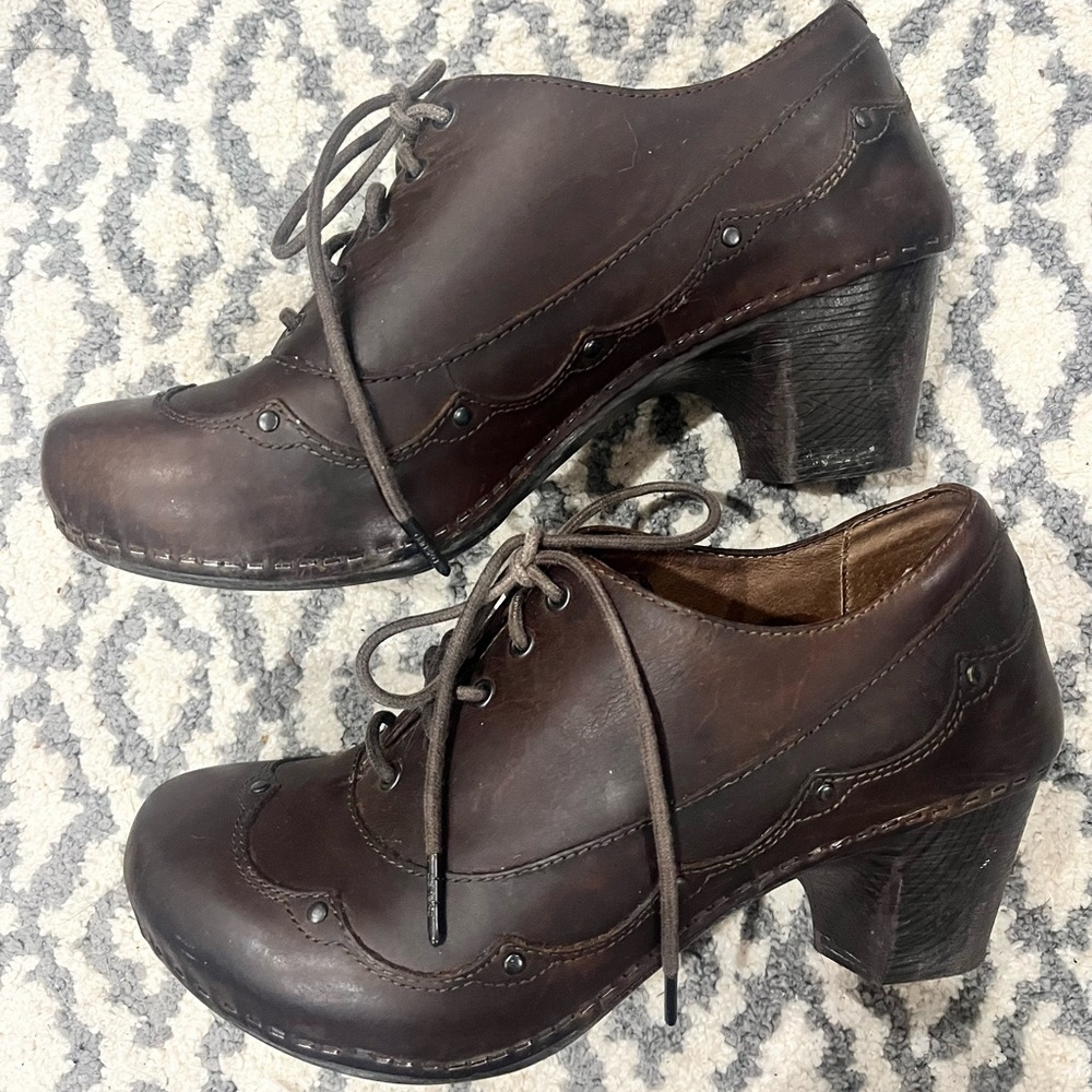 Dansko Dark Brown Women's Heeled Mules